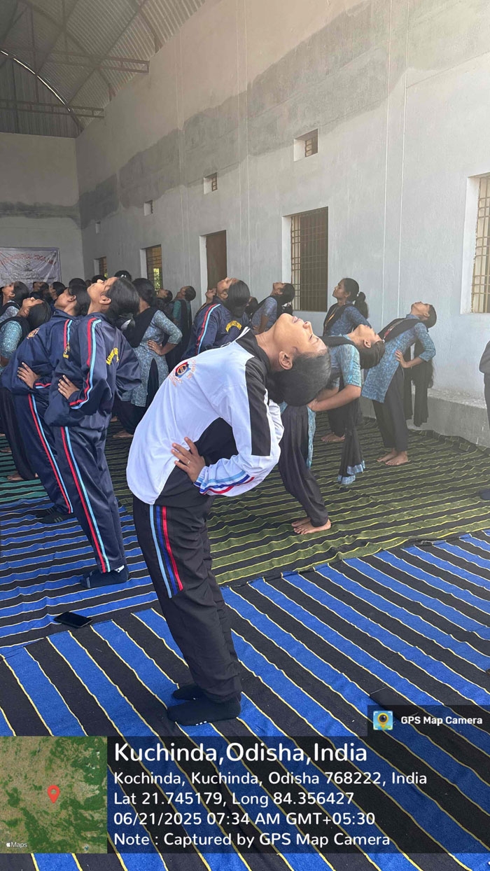 Celebration of International Day for Yoga at Kuchinda college, Kuchinda