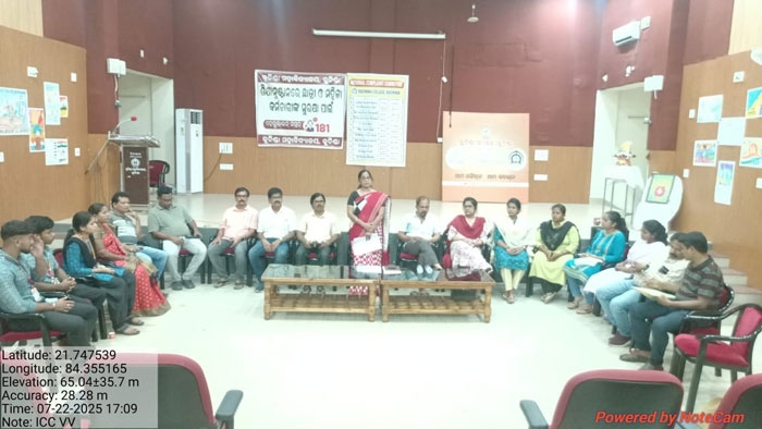 Sensitisation meeting with ICC members and Superintendents and officials of all 04 hostels (boys & girls) of  Kuchinda College, kuchinda.