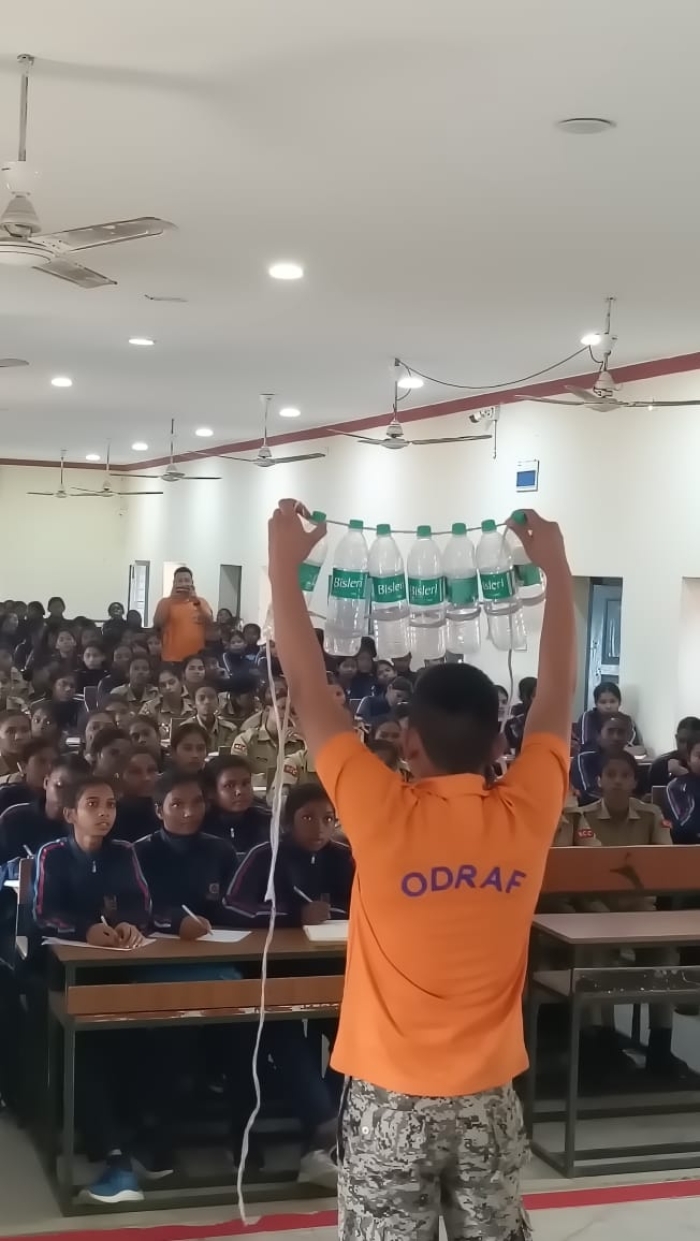 Basic Disaster Management Training organised by ODRAF in Colaboration with NCC,Kuchinda College, Kuchinda.