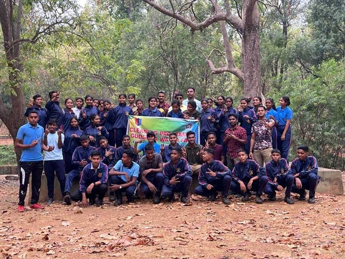 Cleaning drive at GUDGUDA WATERFALL by the NCC CADETS on 18.03.2023