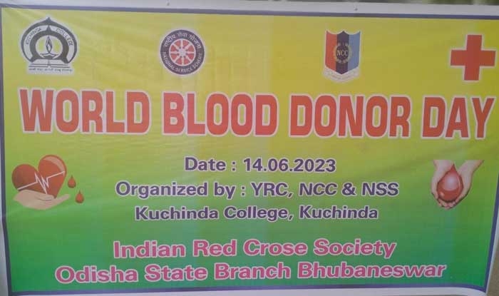 Sir Deepak Kumar Biswal Lecturer in Physics and Madam Belamati Kumura Lecturer in Education Kuchinda College, Kuchinda also donated on the occasion of World blood donor day