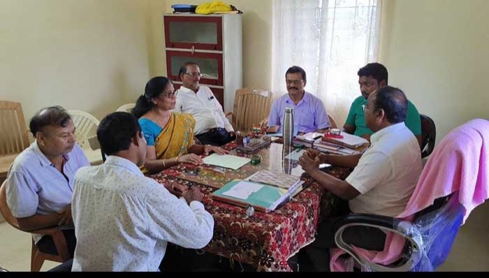 In the chamber of the Tahasildar,Kuchinda before receiving the ROR of the college