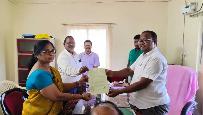 Receiving the ROR from Tahasildar,Kuchinda, Sambalpur.