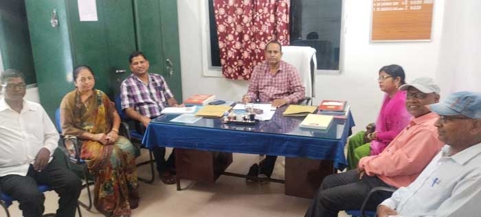 Dr Amiya Kumar patra is attending the Governing body meeting of GHSS,Ardabahal.