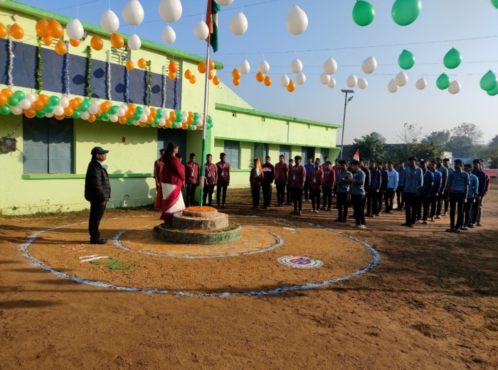 Flag hoisting in Kuchinda college, kuchinda and all 04 hostels